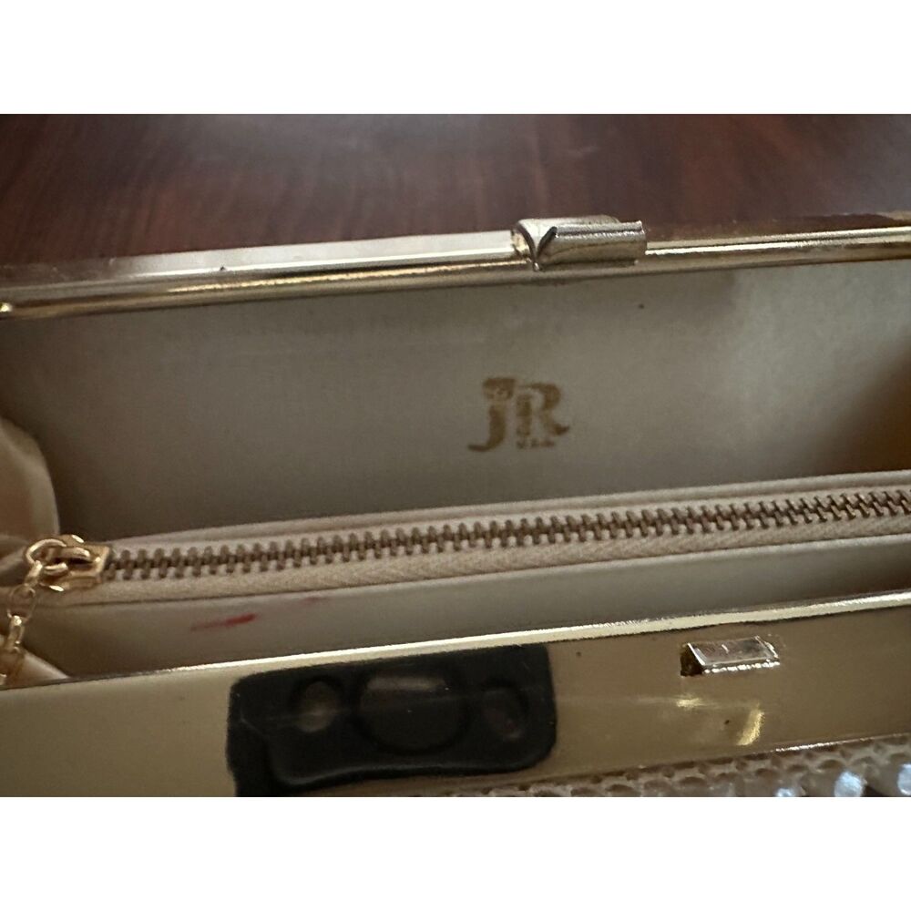 Julius Resnick Mid-Century Prom Wedding Pearl Beaded Clutch - Picture 5 of 6